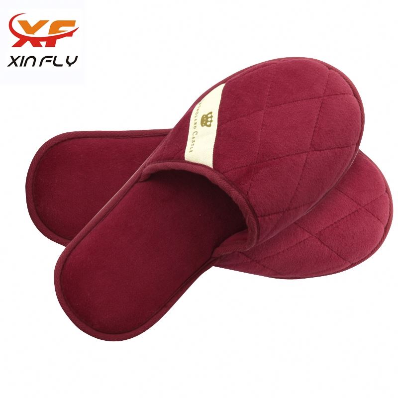 Sample freely Open toe hotel slipper with bag Embroidery