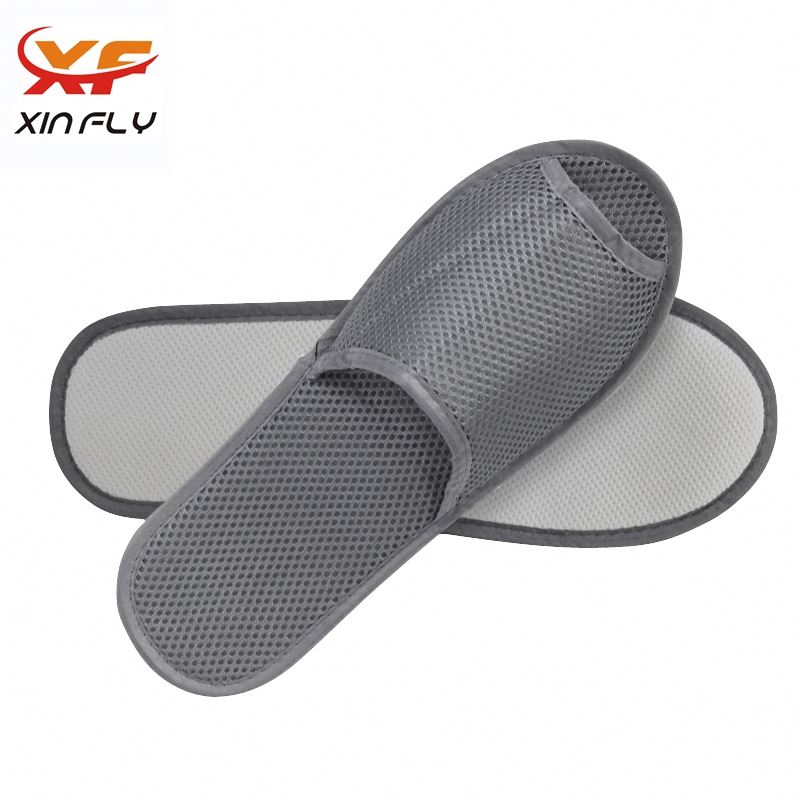 100% cotton Closed toe cheap hotel slippers with OEM LOGO