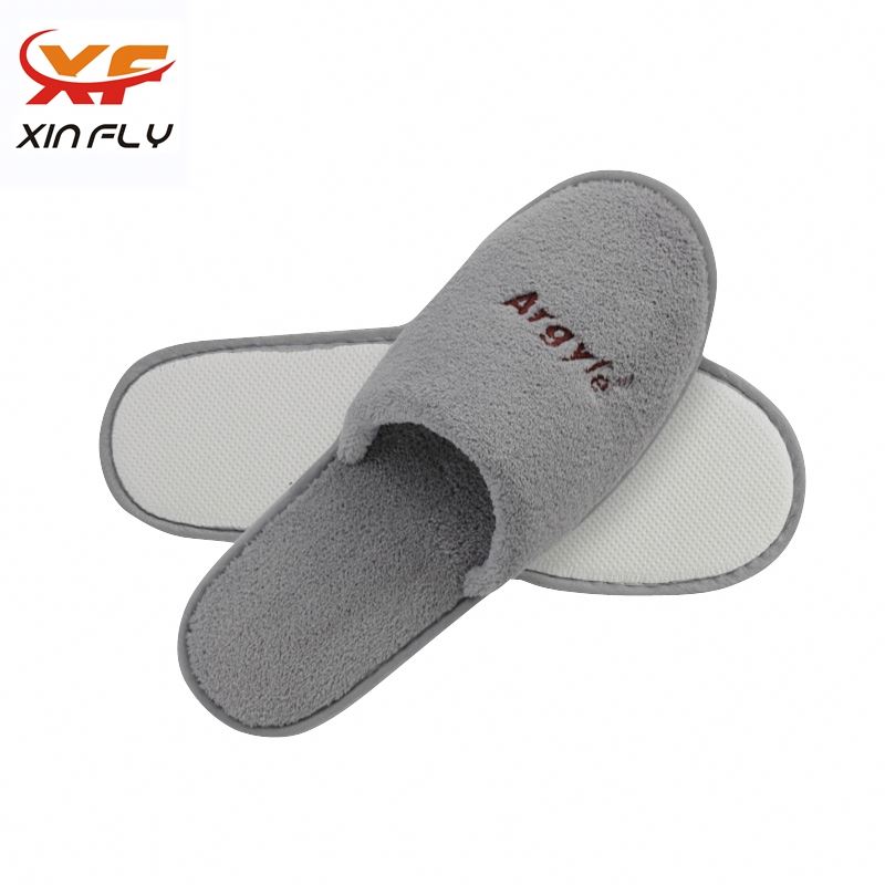 Wholesale Closed toe hotel waffle slippers with Customized Logo