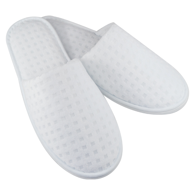 Chinelo branco Waffle SPA com sola EVA branca por atacado para mulher