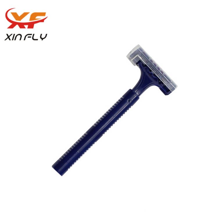เครื่องโกนหนวดแบบใช้แล้วทิ้งของโรงแรม Twin Blade แบบกำหนดเองสำหรับผู้ชาย