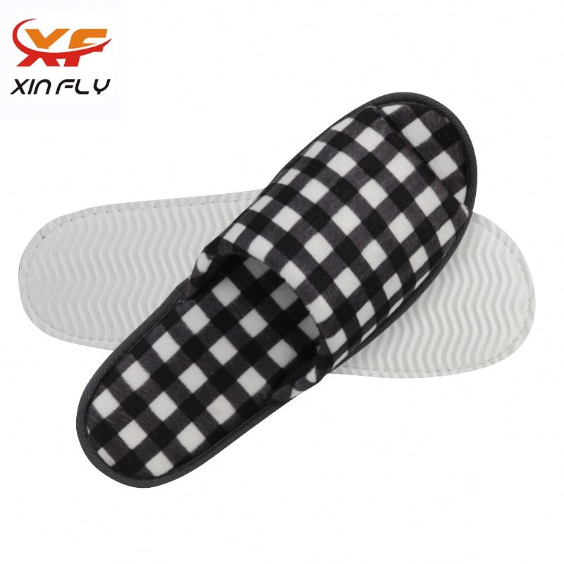 100% cotton EVA sole men hotel slipper with logo