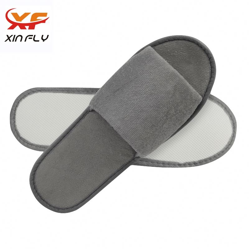 Cheap EVA sole pink hotel slippers with OEM LOGO