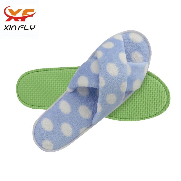 Comfortable Open toe non-slip hotel slipper with Printing logo