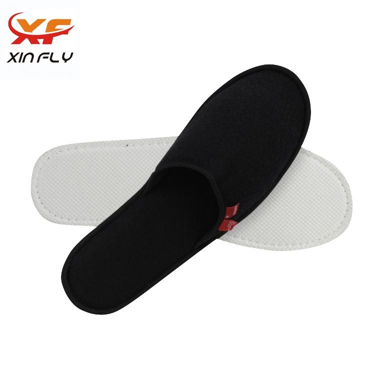 Wholesale Closed toe velvet hotel slippers for man