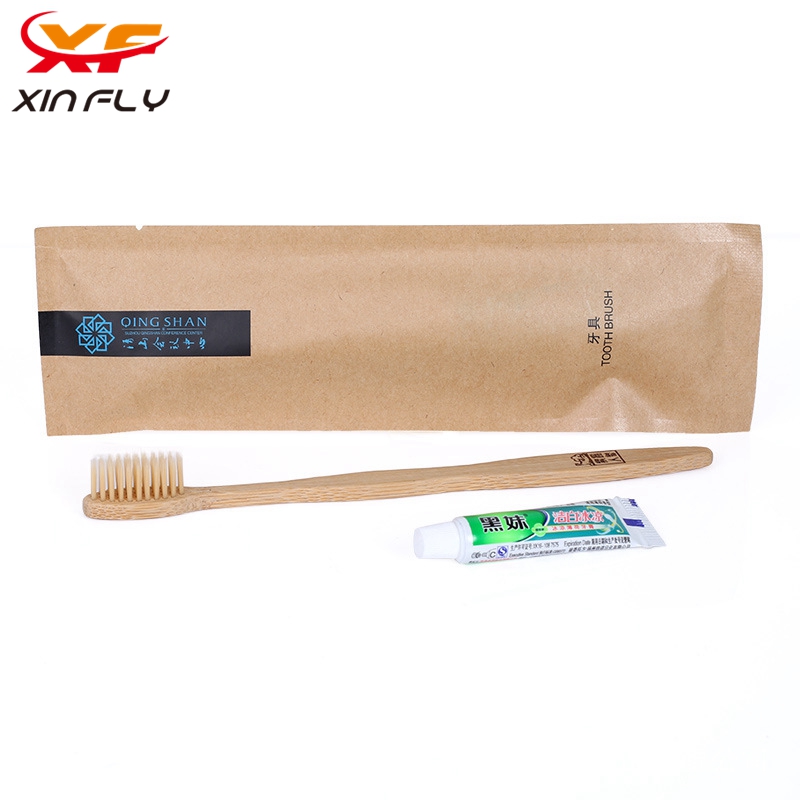 Ensemble de brosses à dents en bambou jetables et écologiques, bon marché, pour les commodités de l'hôtel