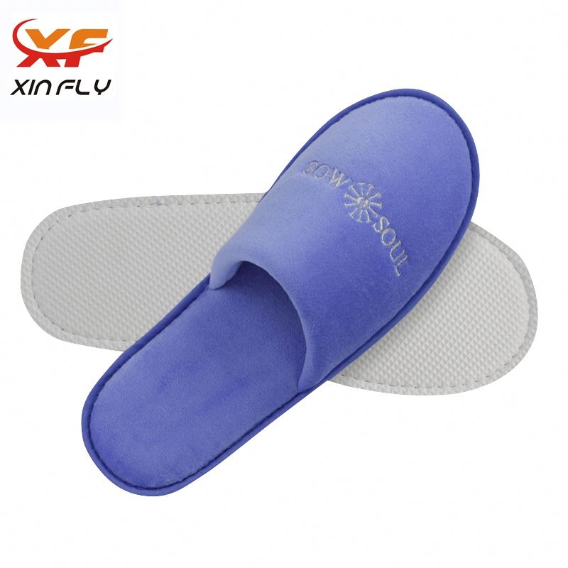 Cheap Open toe hotel bedding slippers with OEM LOGO