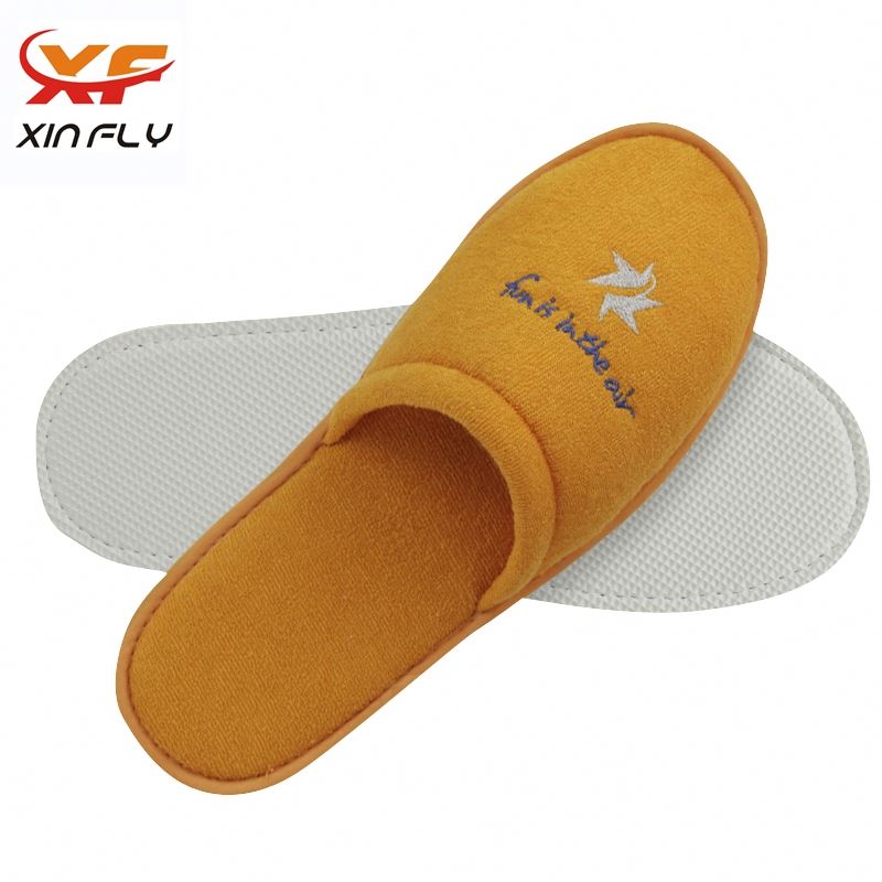 Personalized Open toe embroider hotel slipper wholesale uk