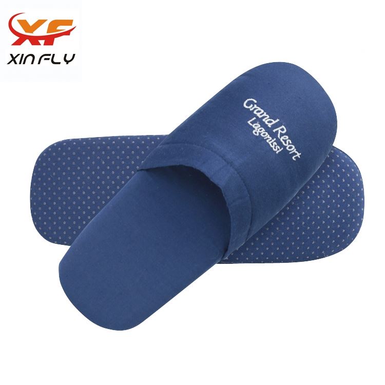 Yangzhou factory Closed toe felt hotel slippers with logo