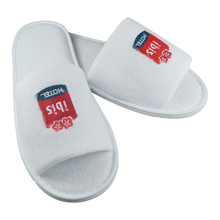 Cheap White Open toe Terry Disposable slippers wholesale