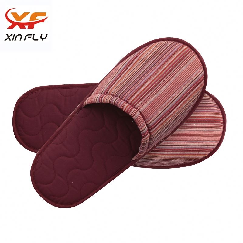 Wholesale Closed toe mink hotel slipper with Custom logo