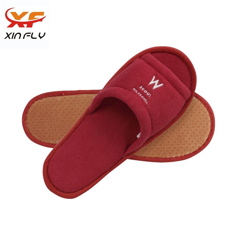 Personalized EVA sole guest hotel slippers for woman