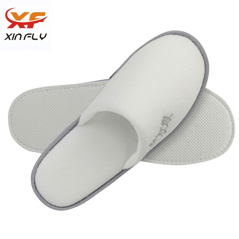 100% cotton Closed toe guest room hotel slipper washable